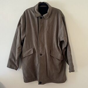 Rainforest Mens Jacket Brown Alpaca Wool Chore Barn‎ Coat Size Large *READ*